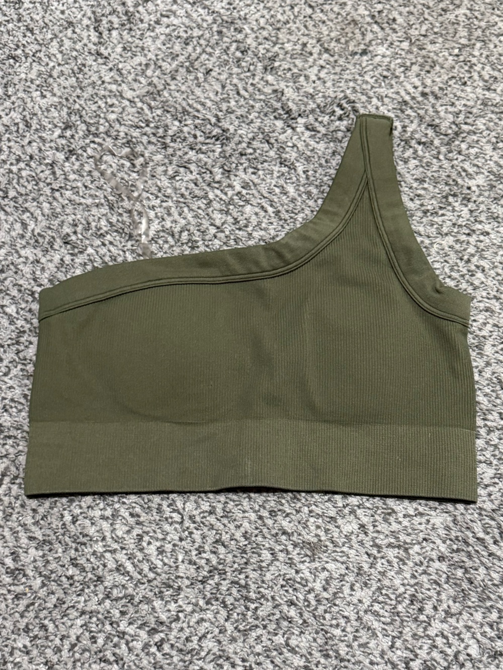 Cropped one shoulder tank